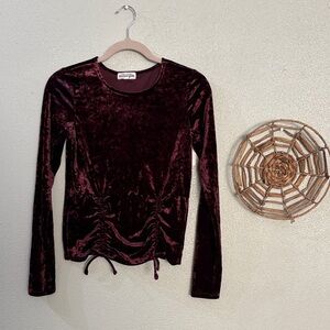 Ten Sixty Sherman Velvet Long Sleeve Top Size XL